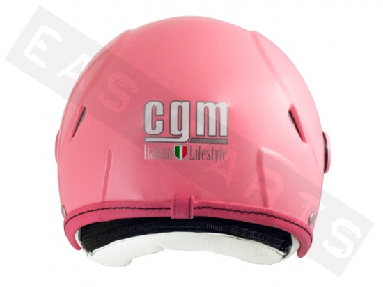 Casco Demi Jet Bambino CGM 206A Varadero rosa lucido (visiera lunga)